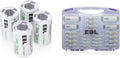 Purple Battery Box with 12 AA Batteries, 8 AAA Batteries, C Adapters, D Adapters S640184