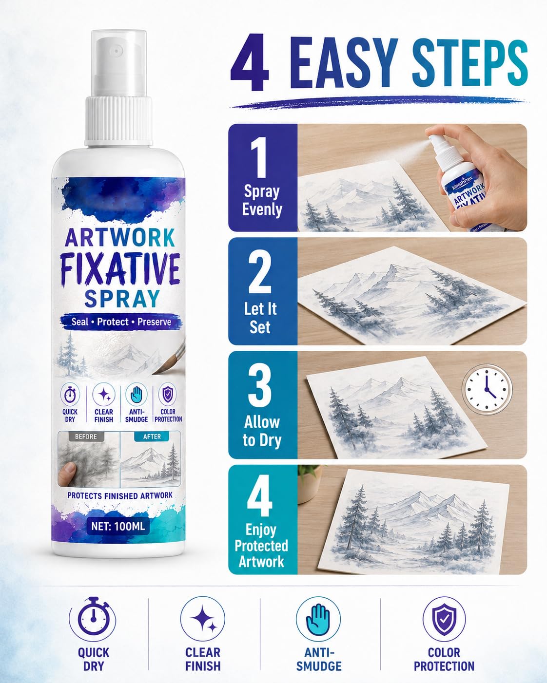 100ml Workable Fixative Spray Q935880