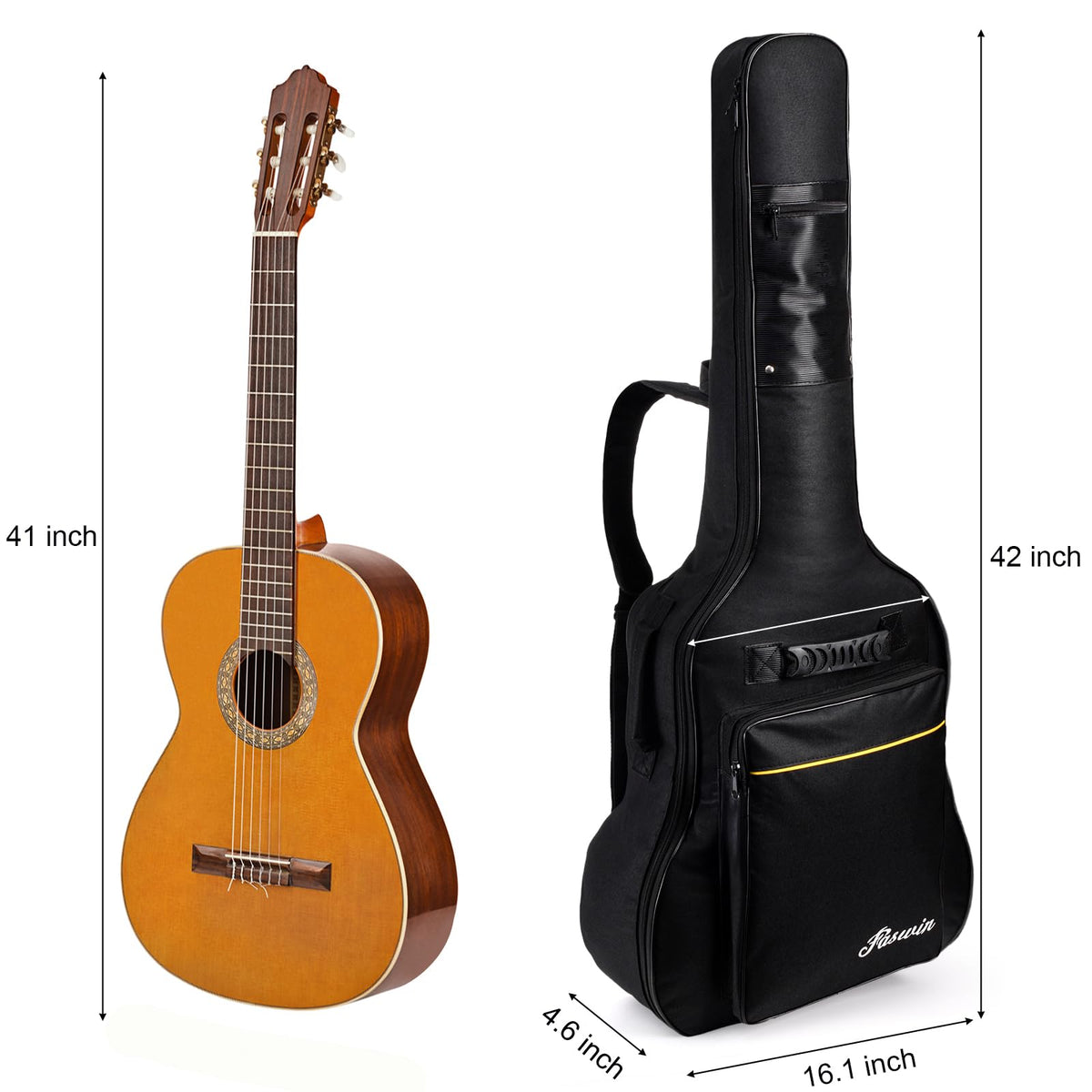 41 Inches Acoustic Guitar Bag Black K28565