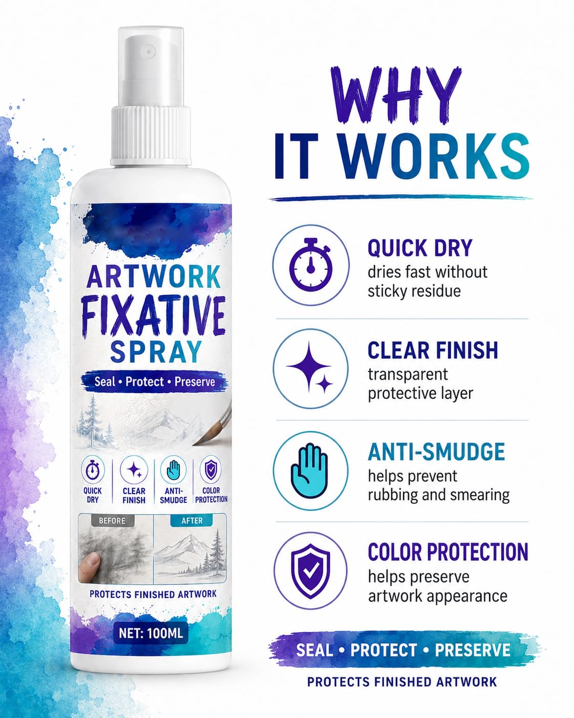 100ml Workable Fixative Spray Q935880