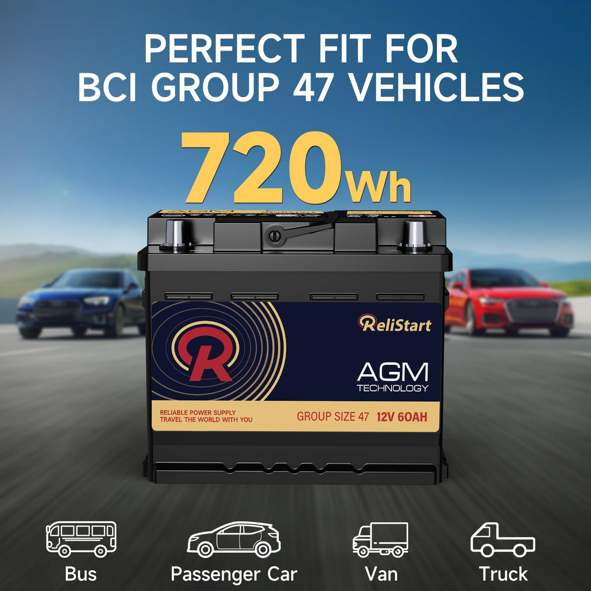 12V 60Ah 680CCA Automotive Battery N223