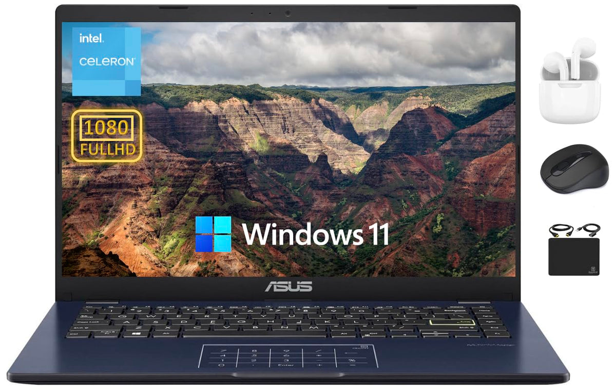 14” FHD Portable Laptop, Dual-Core Intel Celeron N4500, 4GB RAM, 128GB Storage, Windows 11S R237