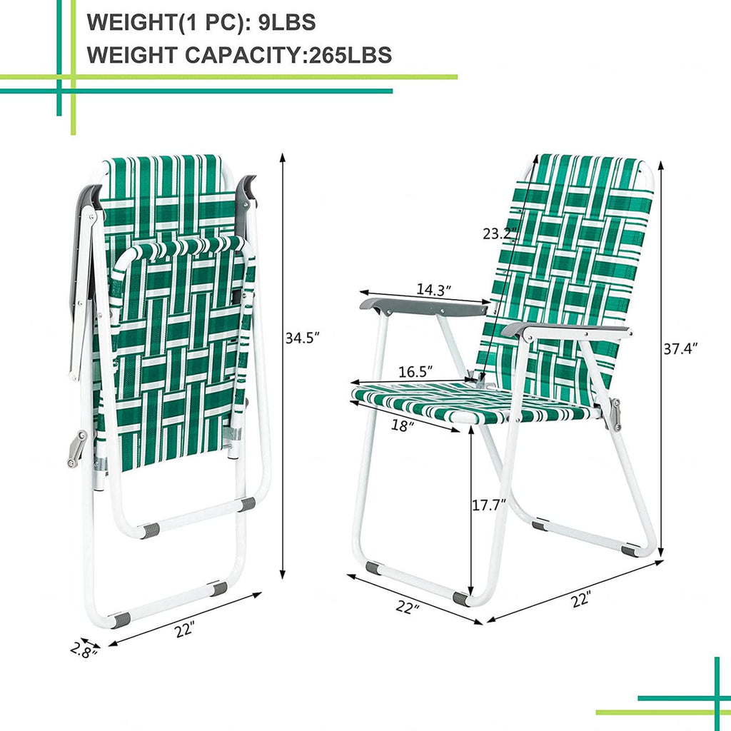 Folding Webbing Chair Set, 2 Pack V822