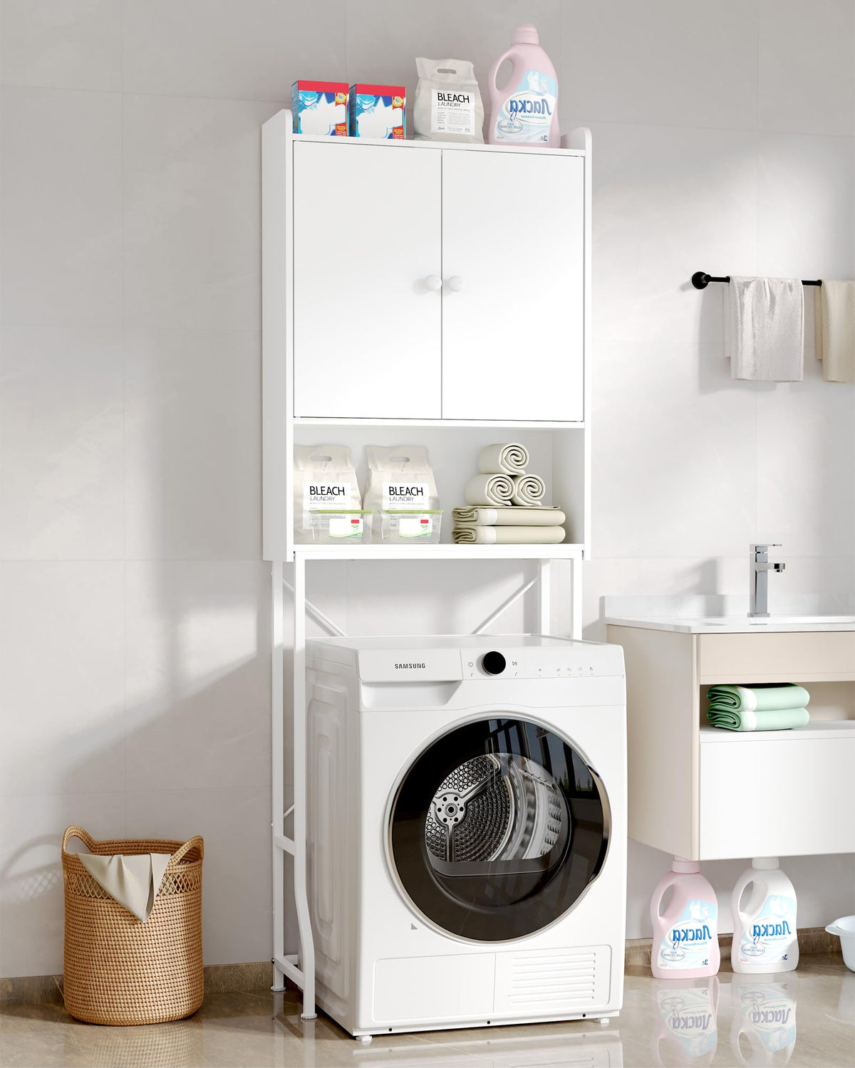 Over Toilet Storage Cabinet with Adjustable Shelf O77599