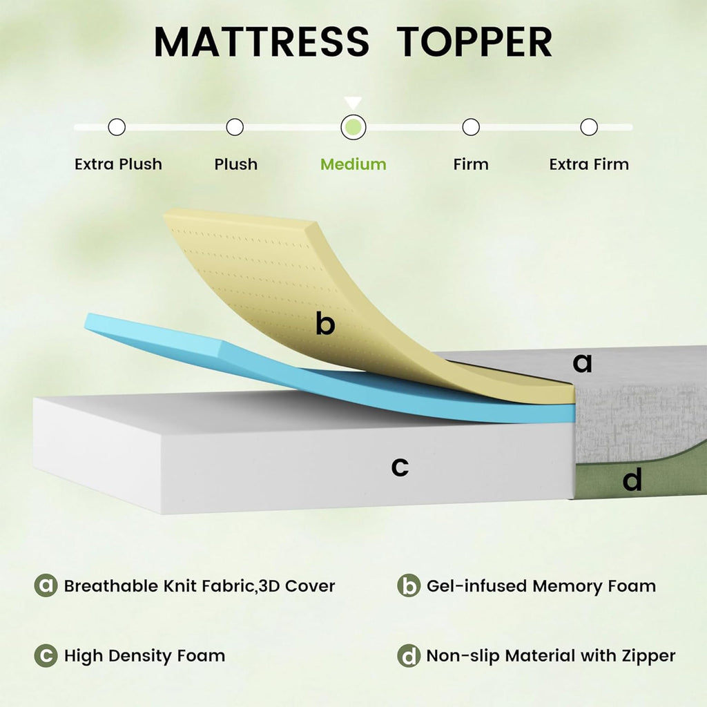 6 Inch Twin Size Cooling Gel Memory Foam Mattress U280