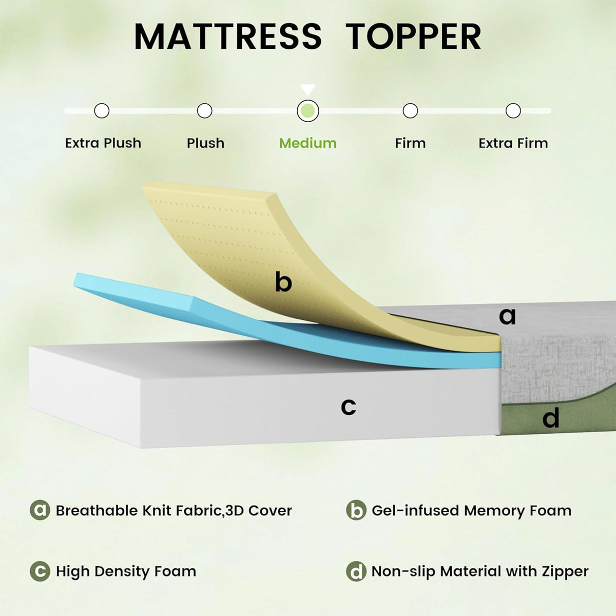 6 Inch Twin Size Cooling Gel Memory Foam Mattress U280