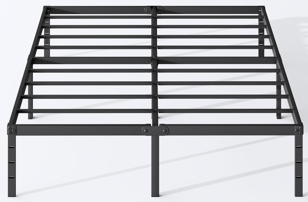 Queen Size 18 Inch Tall Black Metal Platform Bed Frame B69834