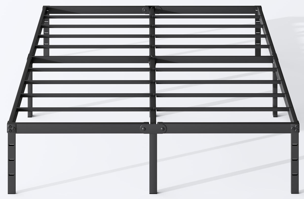 Queen Size 18 Inch Tall Black Metal Platform Bed Frame B69834