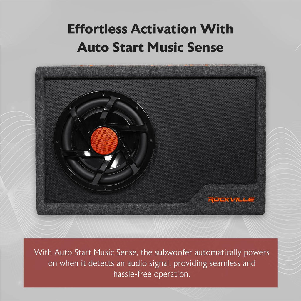 10" Powered Car Subwoofer with Enclosure T9123