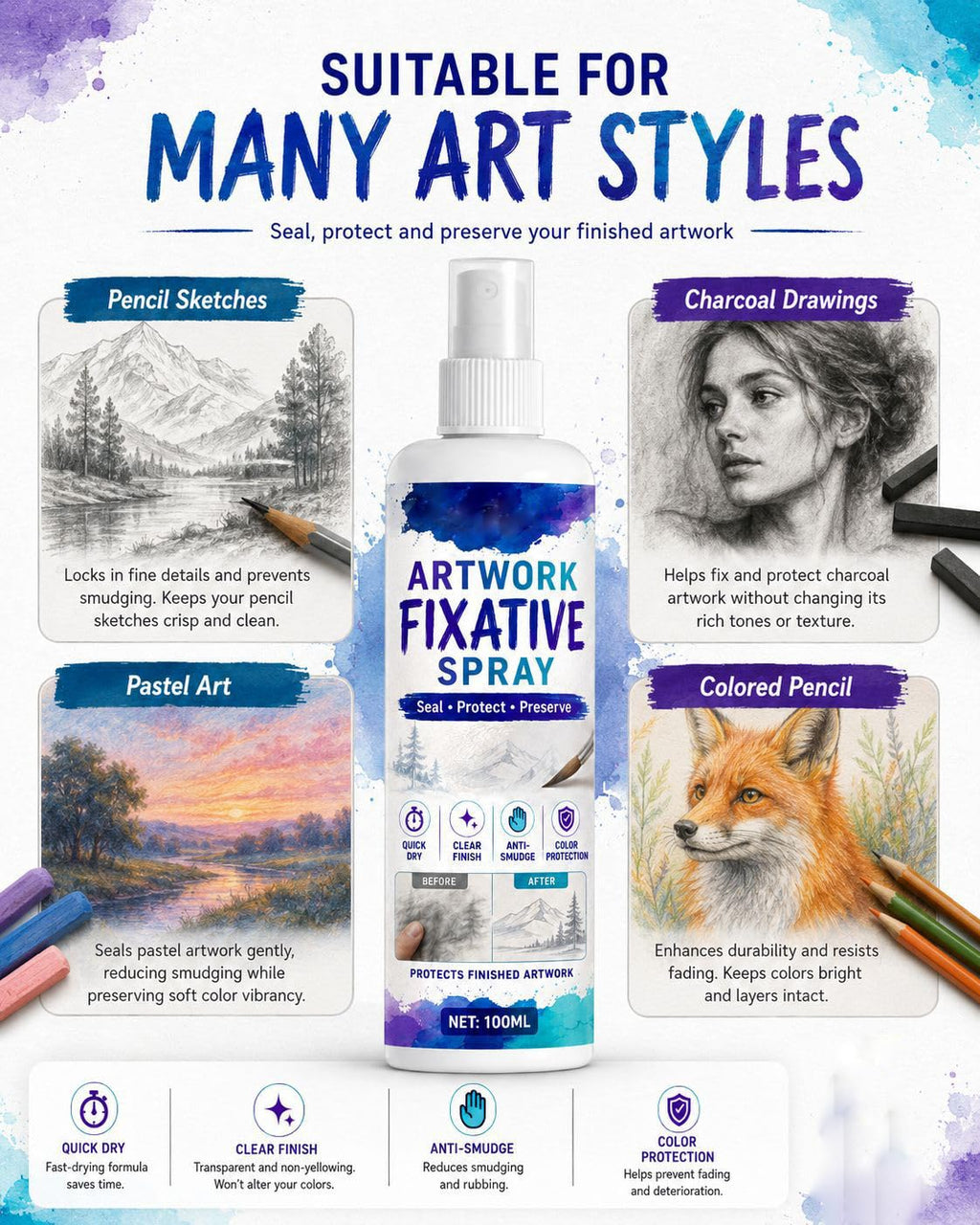 100ml Workable Fixative Spray Q935880