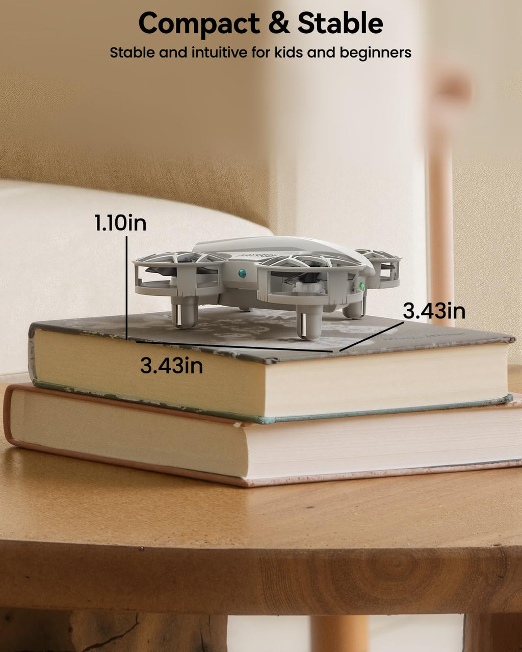 Mini Drone with 360° Flip & LED Lights, Gray T282