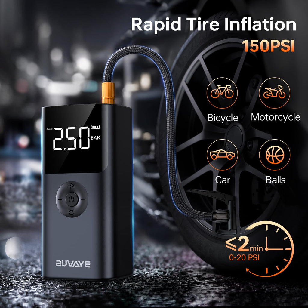 12V Portable Jump Starter with Air Compressor D4874