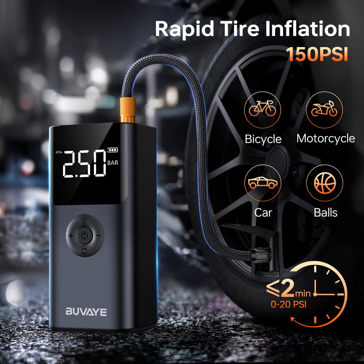 12V Portable Jump Starter with Air Compressor D4874