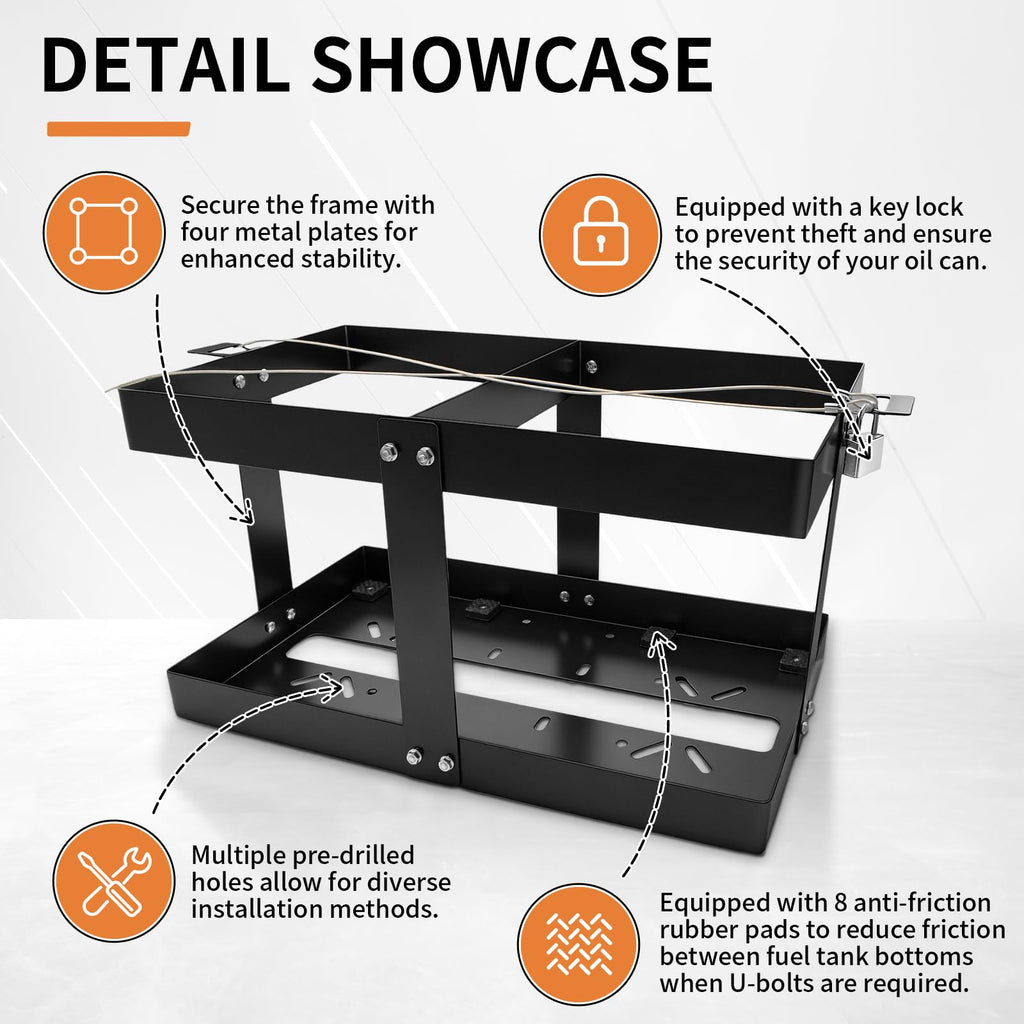 5 Gallon Fuel Jug Holder with Lock F42344