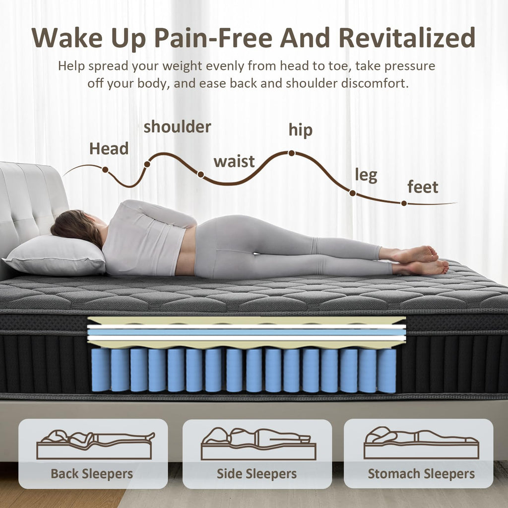 Full Size 12 Inch Hybrid Mattress J924