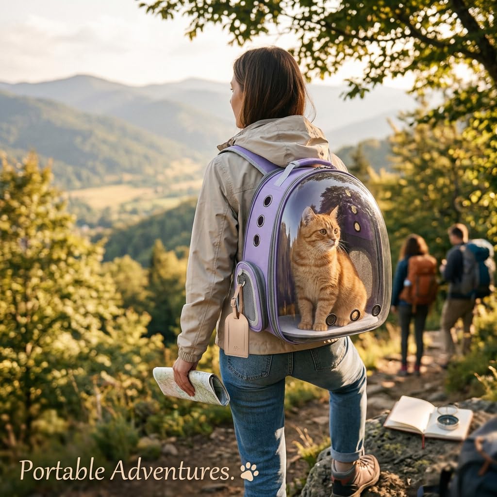 Expandable Cat Carrier Backpack with Bubble Window J808
