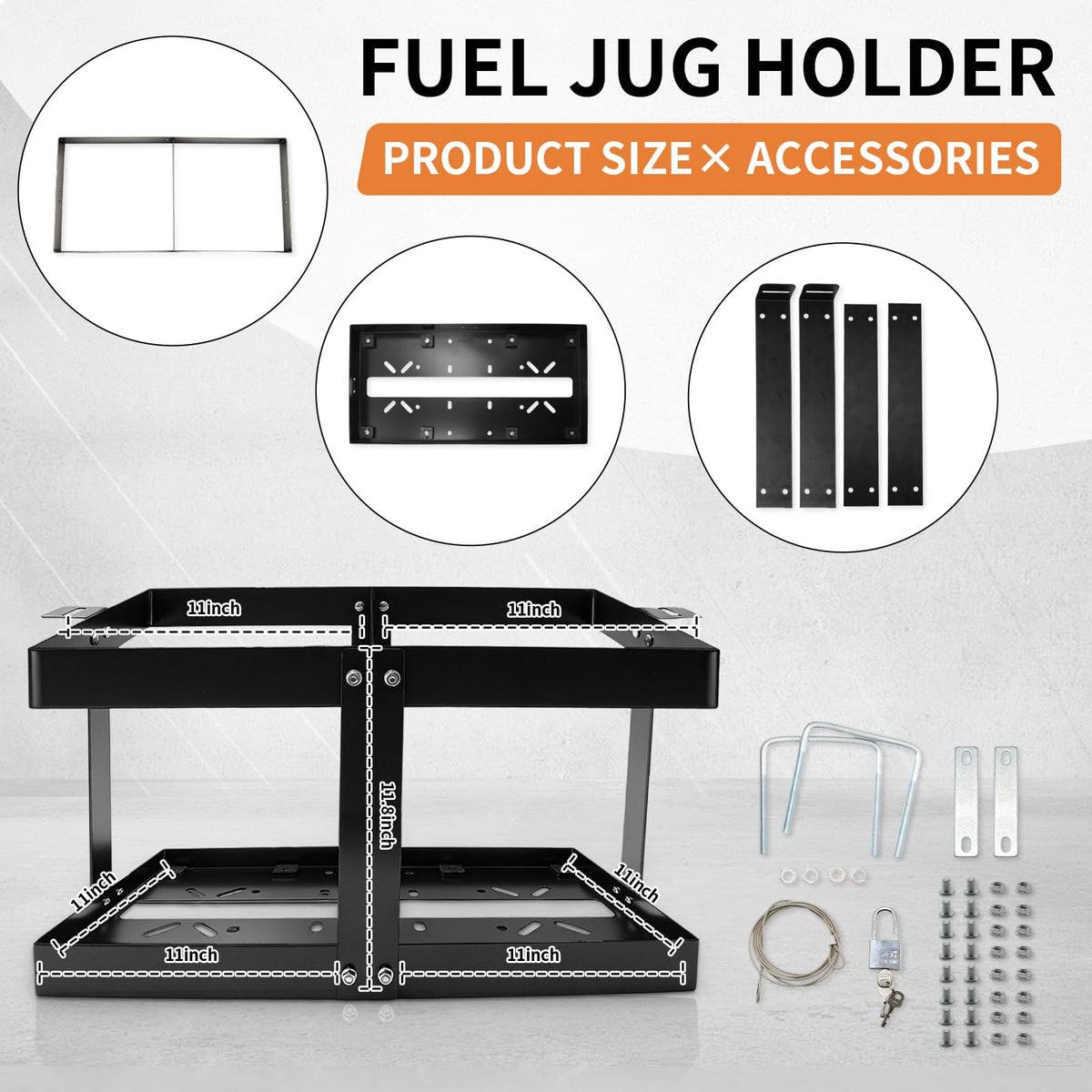 5 Gallon Fuel Jug Holder with Lock F42344