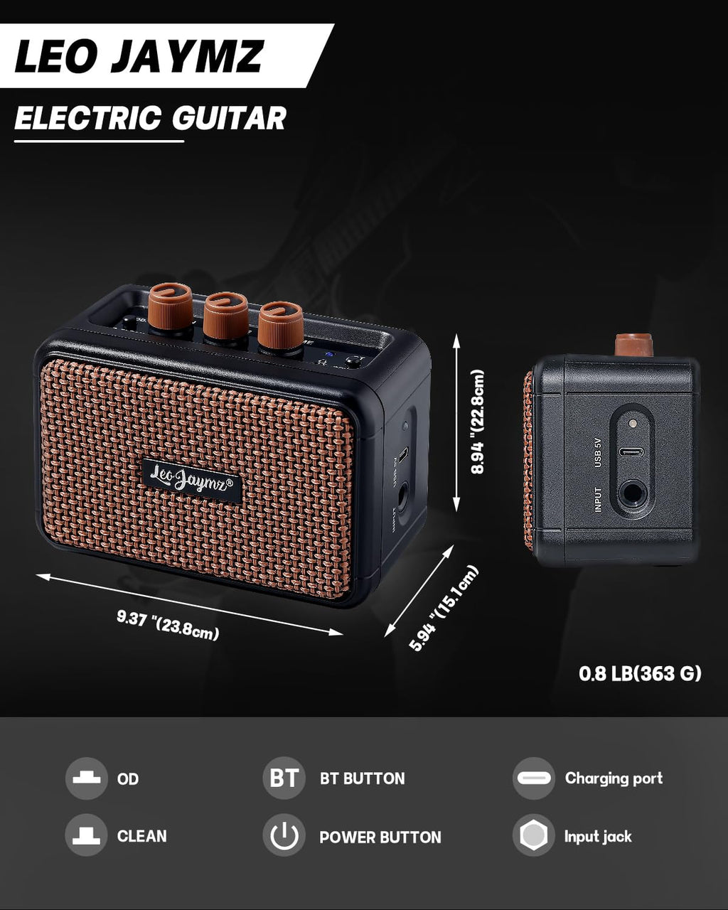 39" Full Size SSH Electric Guitar Starter Kit with Amp V94266