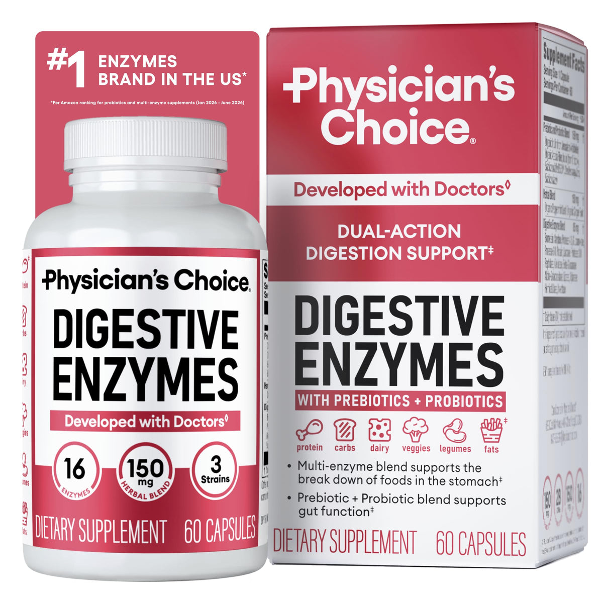 16 Enzyme Digestive Enzymes with Prebiotics & Probiotics S14380
