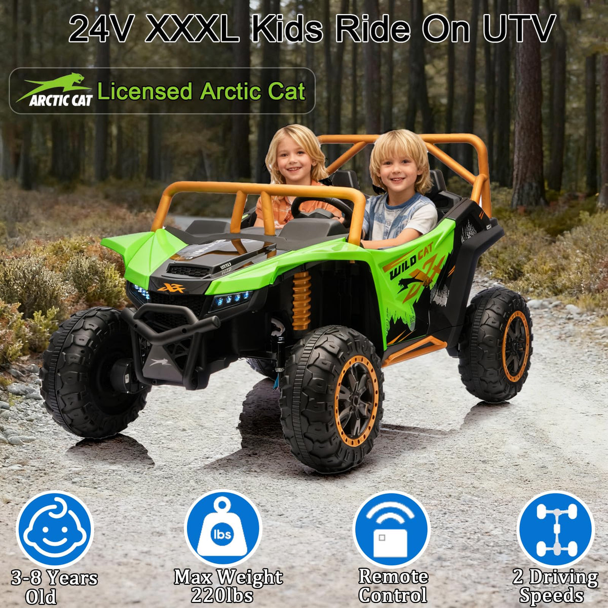 24V 2-Seater 4WD Kids Electric Ride On UTV C630111