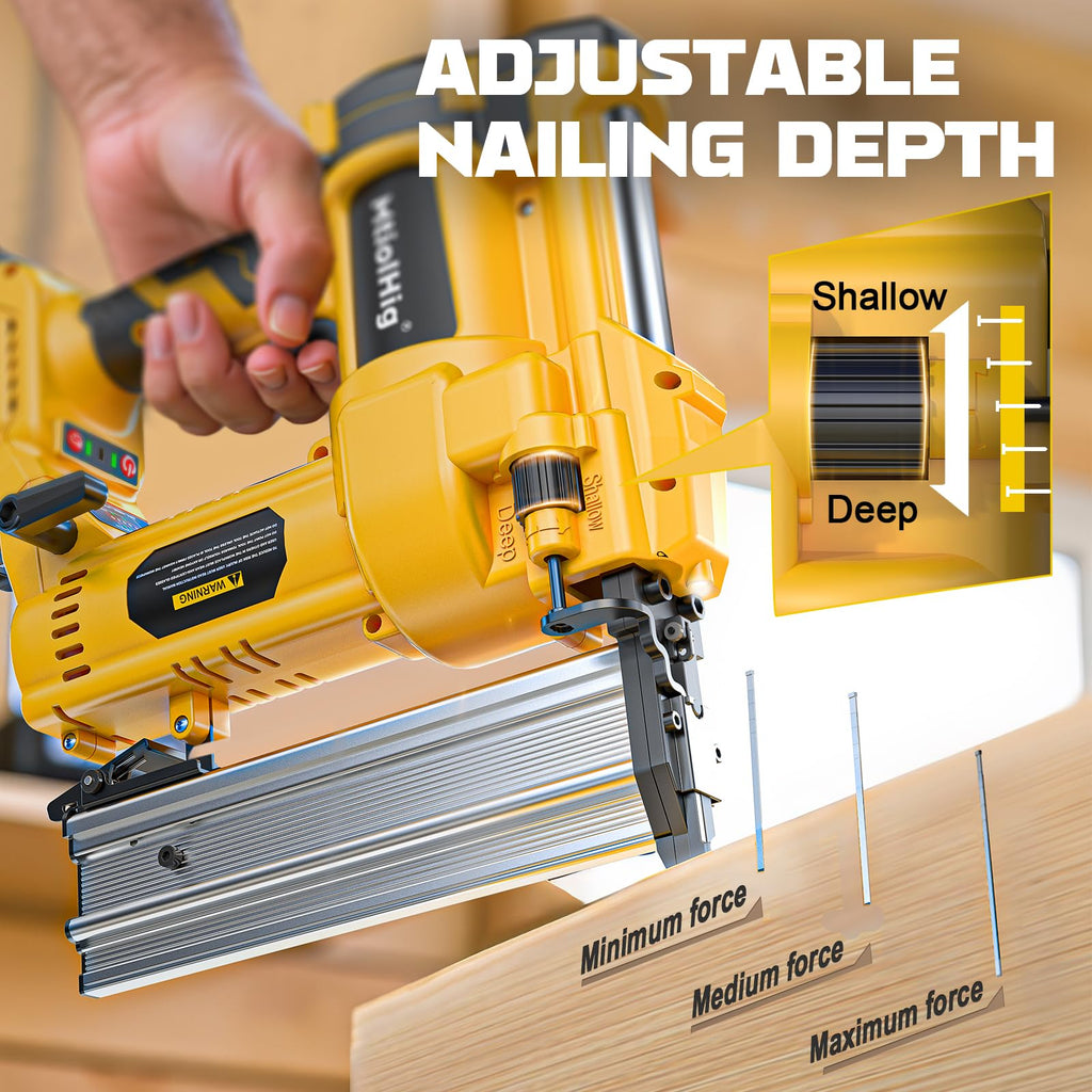 Cordless 2" Brad Nailer, 18 Gauge 2-in-1 Nail Gun/Staple Gun R339