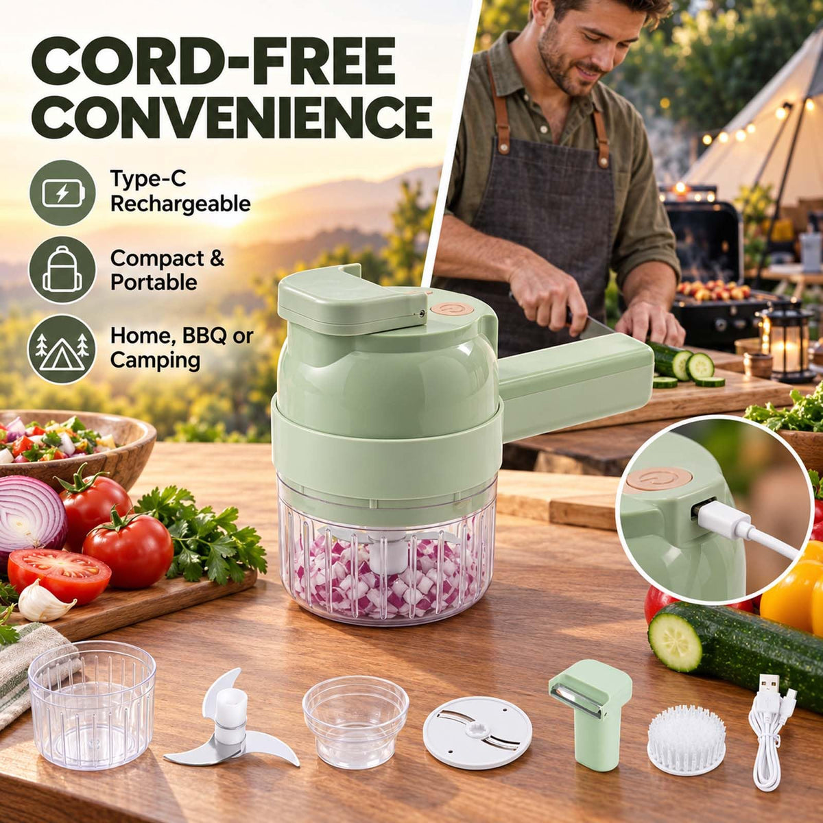 5-In-1 Electric Vegetable Chopper L9082