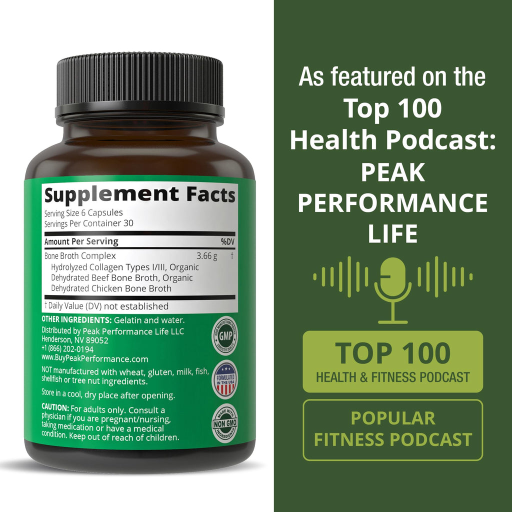 Bone Broth Collagen Capsules Supplement M895