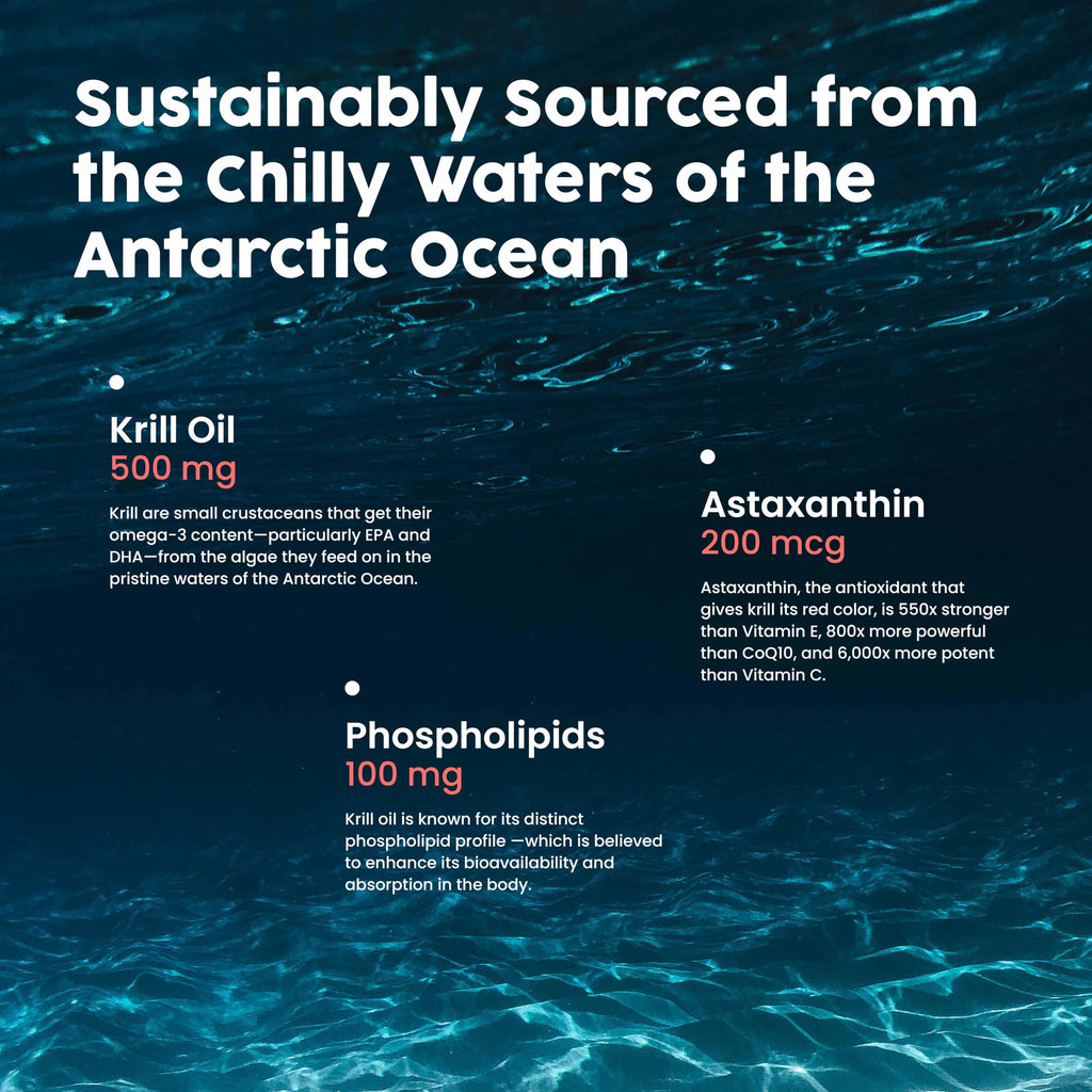 Antarctic Krill Oil 500mg Omega-3 60 Softgels V4358