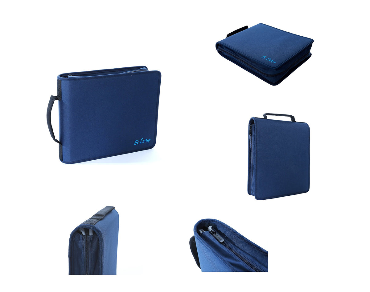 DVD CD Storage Case with Title Cover Pages, Blue, 192 Disk Units T284