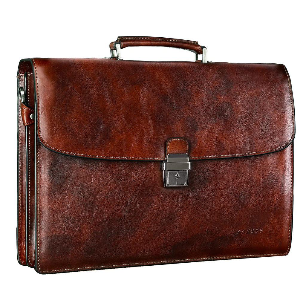 Full Grain Leather Briefcase V6972