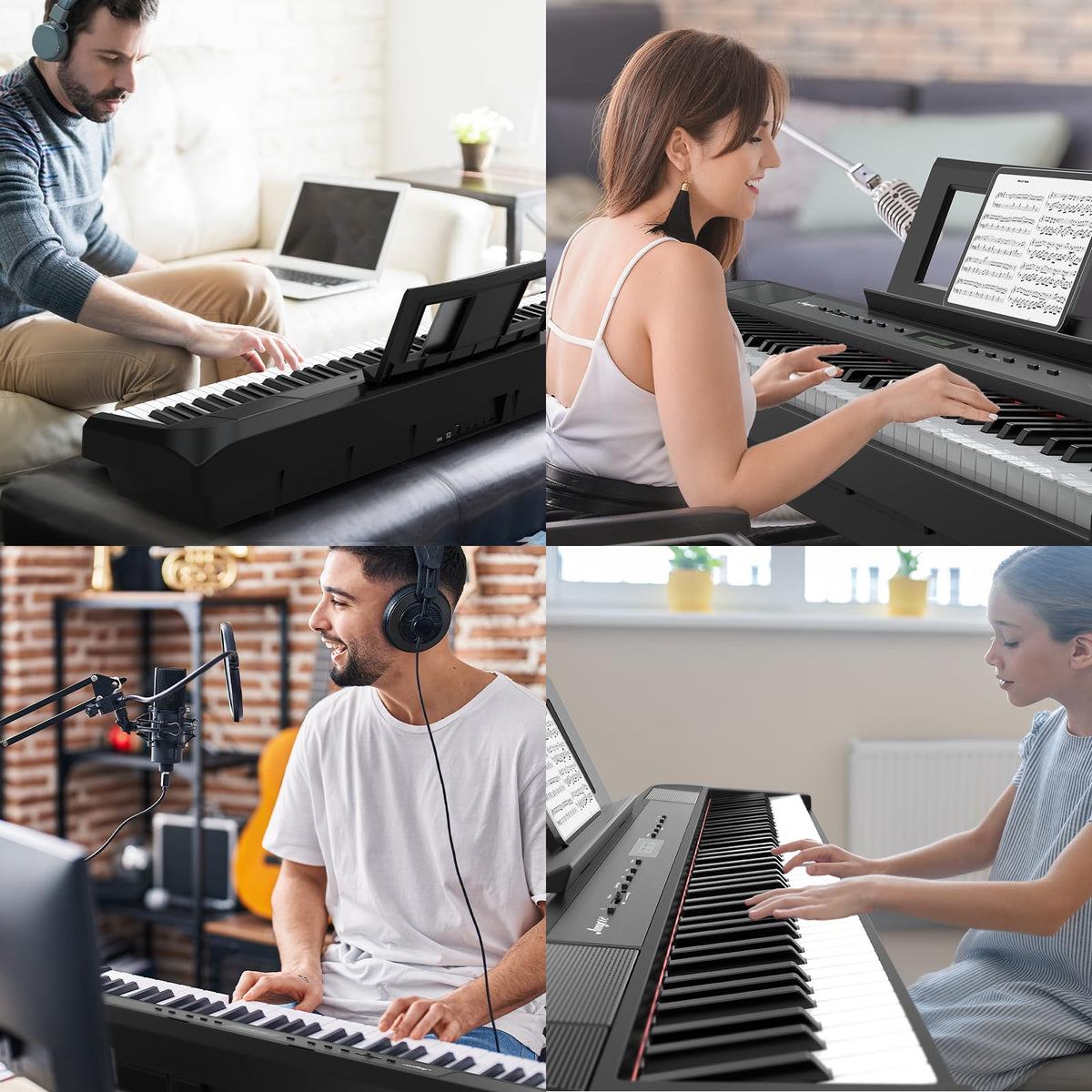 88-Key Weighted Hammer Action Digital Piano R2418