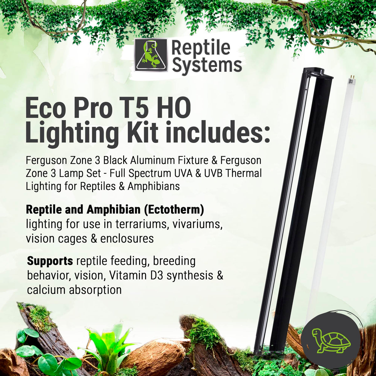 36in 39w Reptile Lighting Kit with HOT5 Lamp U174745
