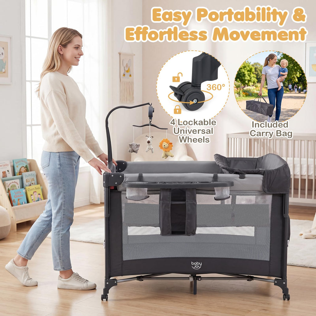 6 in 1 Pack and Play with Bassinet J59269