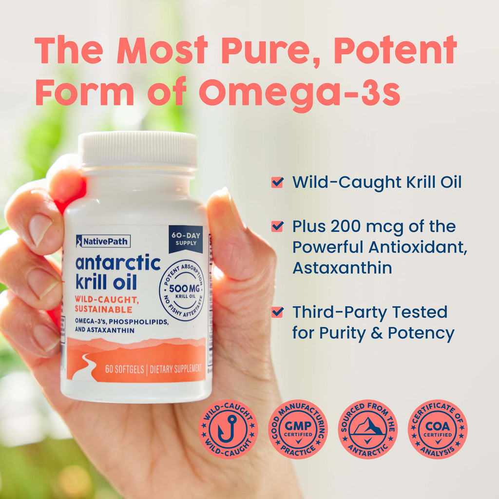 Antarctic Krill Oil 500mg Omega-3 60 Softgels V4358