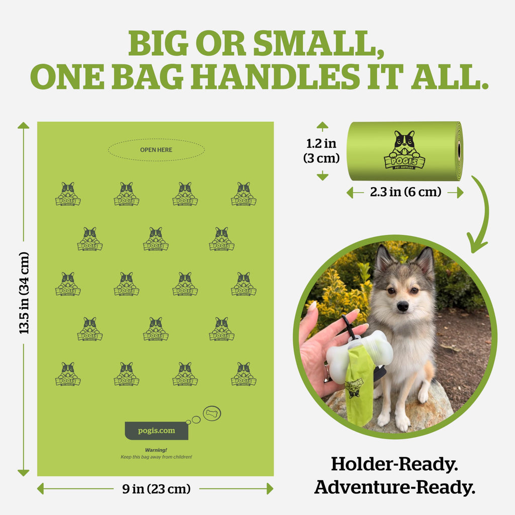 Dog Poop Bag Holder & Dispenser with 15 Unscented Bags S519179
