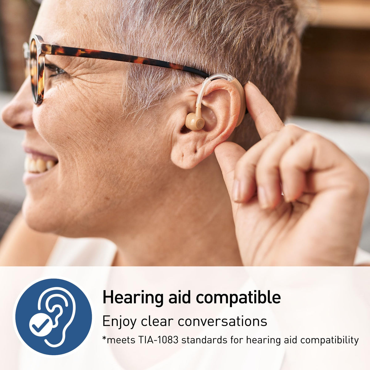 Amplified Cordless Phone with Slow Talk and Hearing Aid Compatibility H938