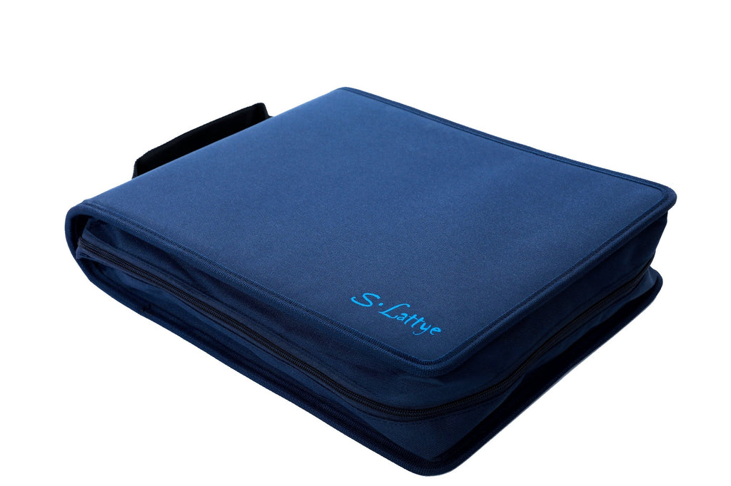 DVD CD Storage Case with Title Cover Pages, Blue, 192 Disk Units T284