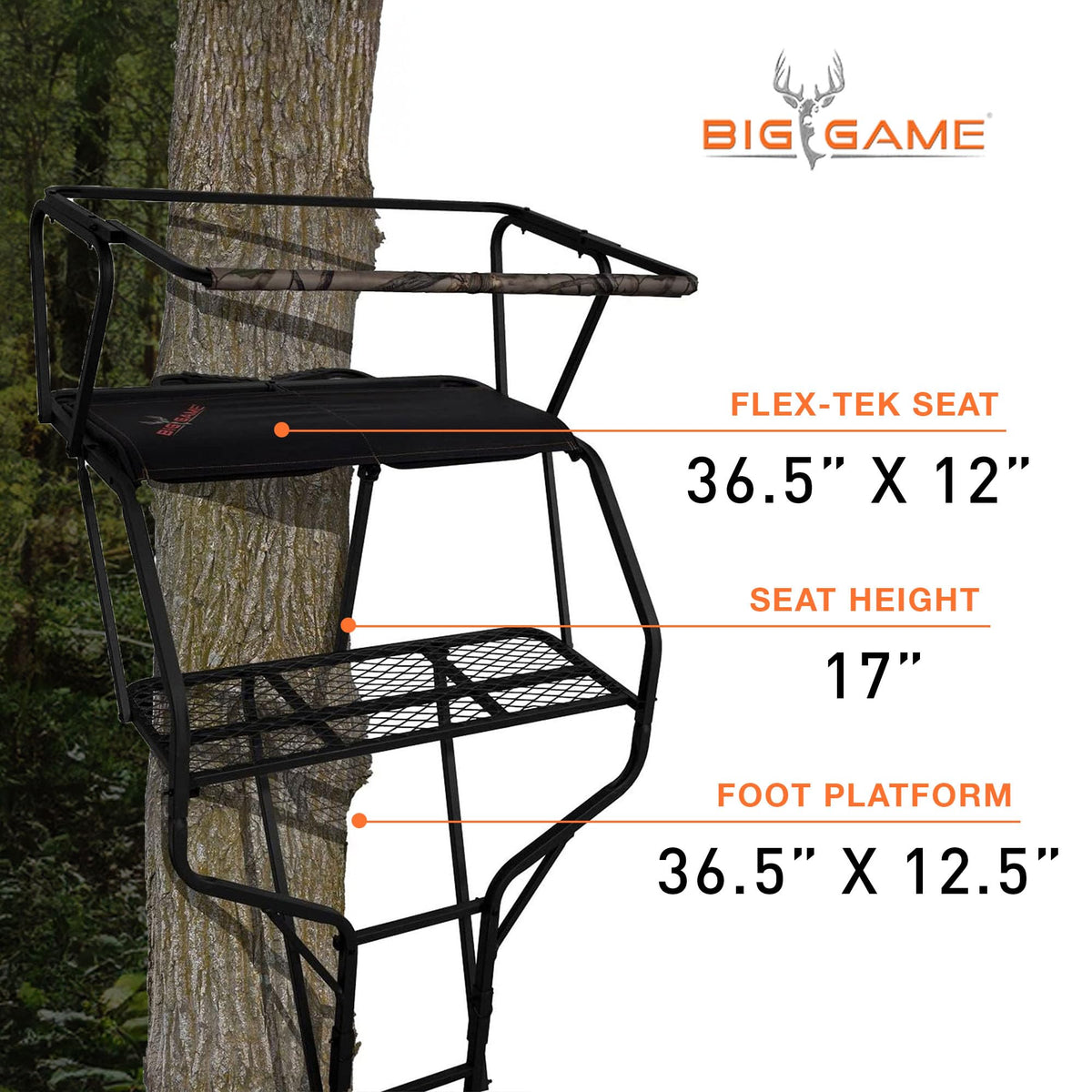 2 Person 18 Foot Tall Portable Hunting Tree Ladder Stand (2 Pack) F371648