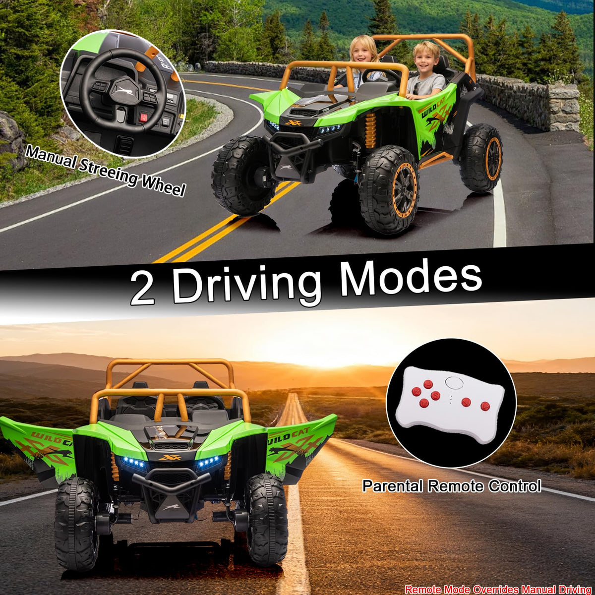 24V 2-Seater 4WD Kids Electric Ride On UTV C630111