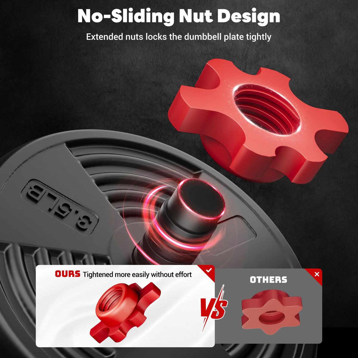 Adjustable Dumbbells Free Weight Set 4 in 1 D549509