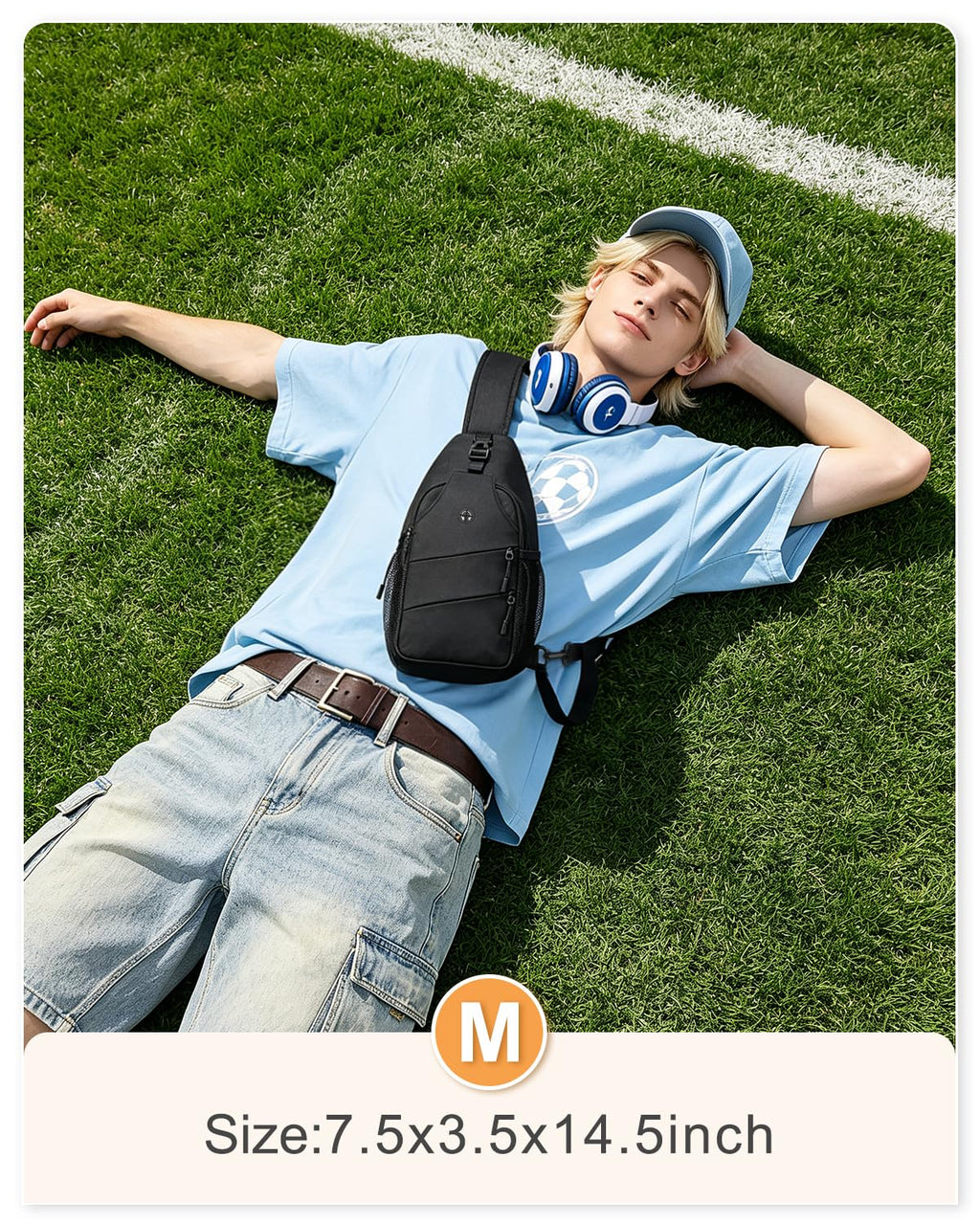 Crossbody Sling Bag with Convertible Shoulder Strap X600