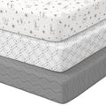 Baby Pack and Play Sheets Fitted 38x26 White Dark Gray S67145