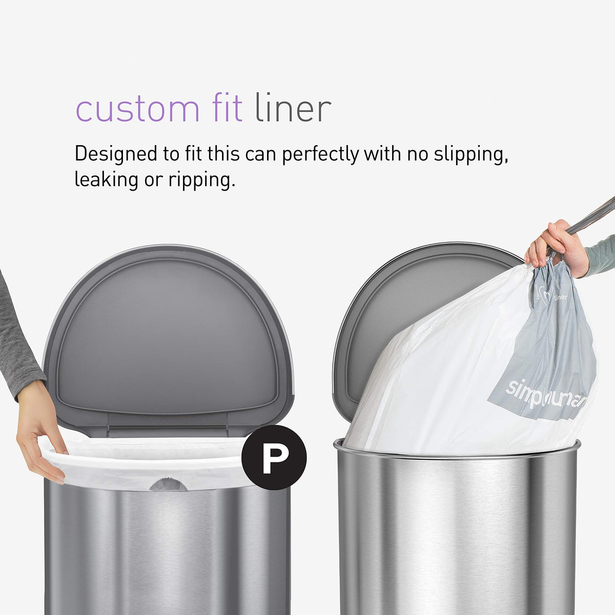 60L Brushed Stainless Steel Step Trash Can N712