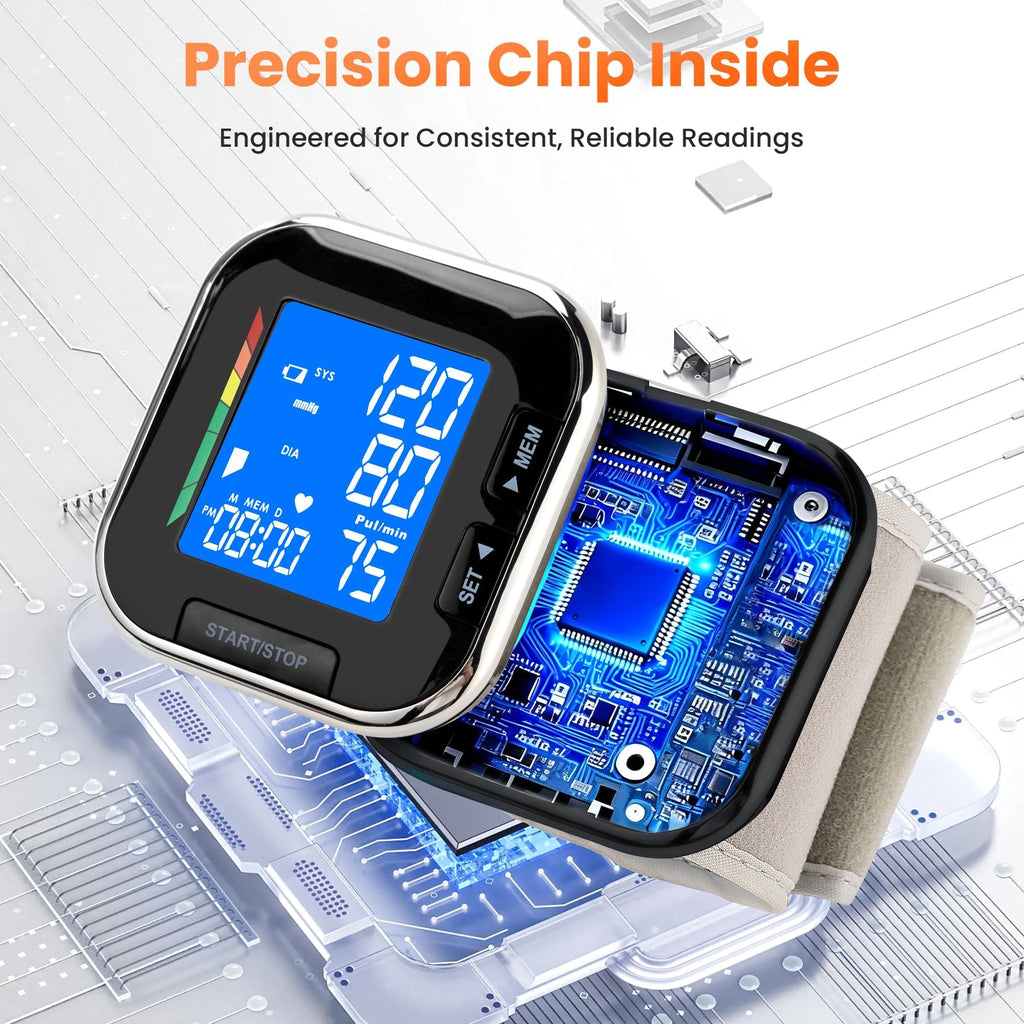 Wrist Blood Pressure Monitor with Backlit LCD H700