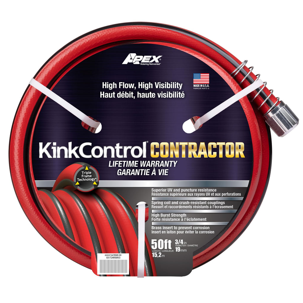 Contractor Grade Hose with Spring Coil and Crush Resistant Couplings 3/4 x 50 ft X518597