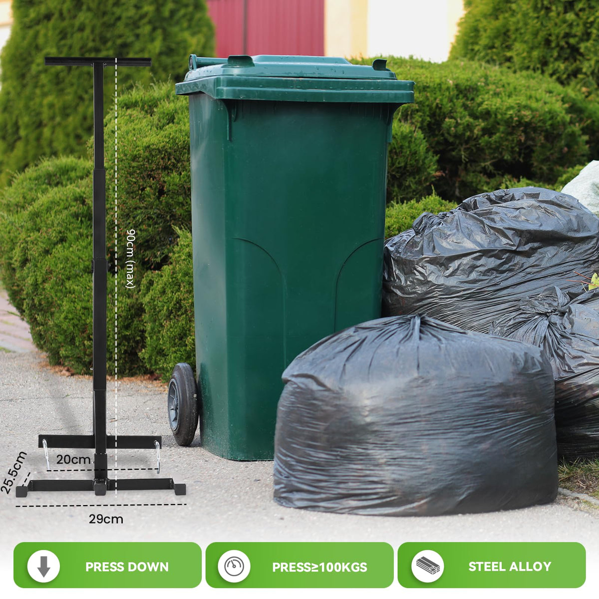 Manual Trash Compactor with Adjustable Handle C933717