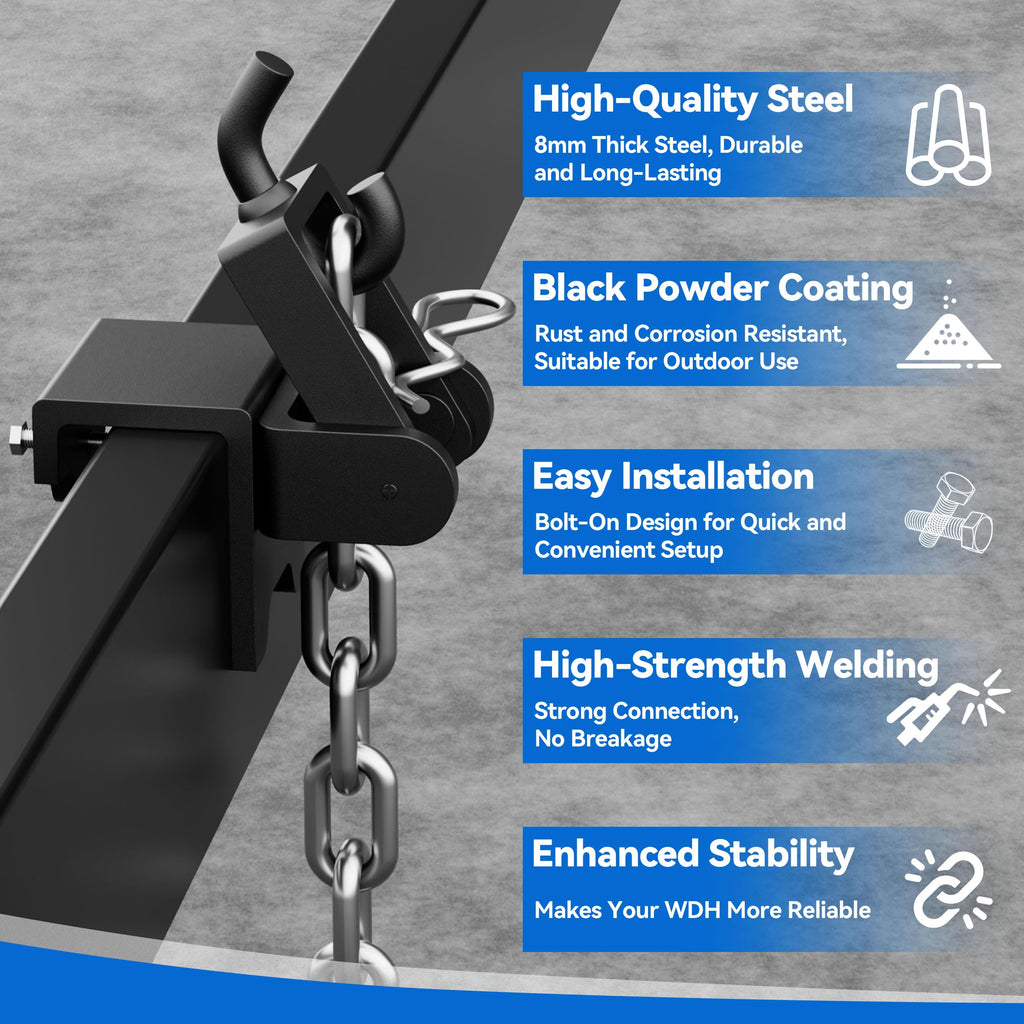 Black 2 Pack Heavy Duty Steel Weight Distribution Hitch Brackets L698216