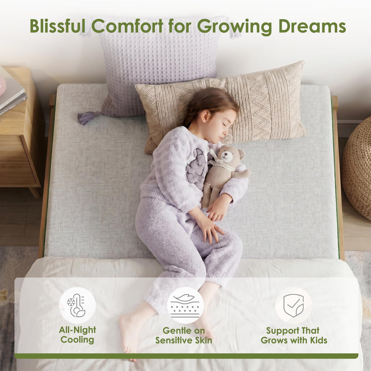 6 Inch Twin Size Cooling Gel Memory Foam Mattress U280