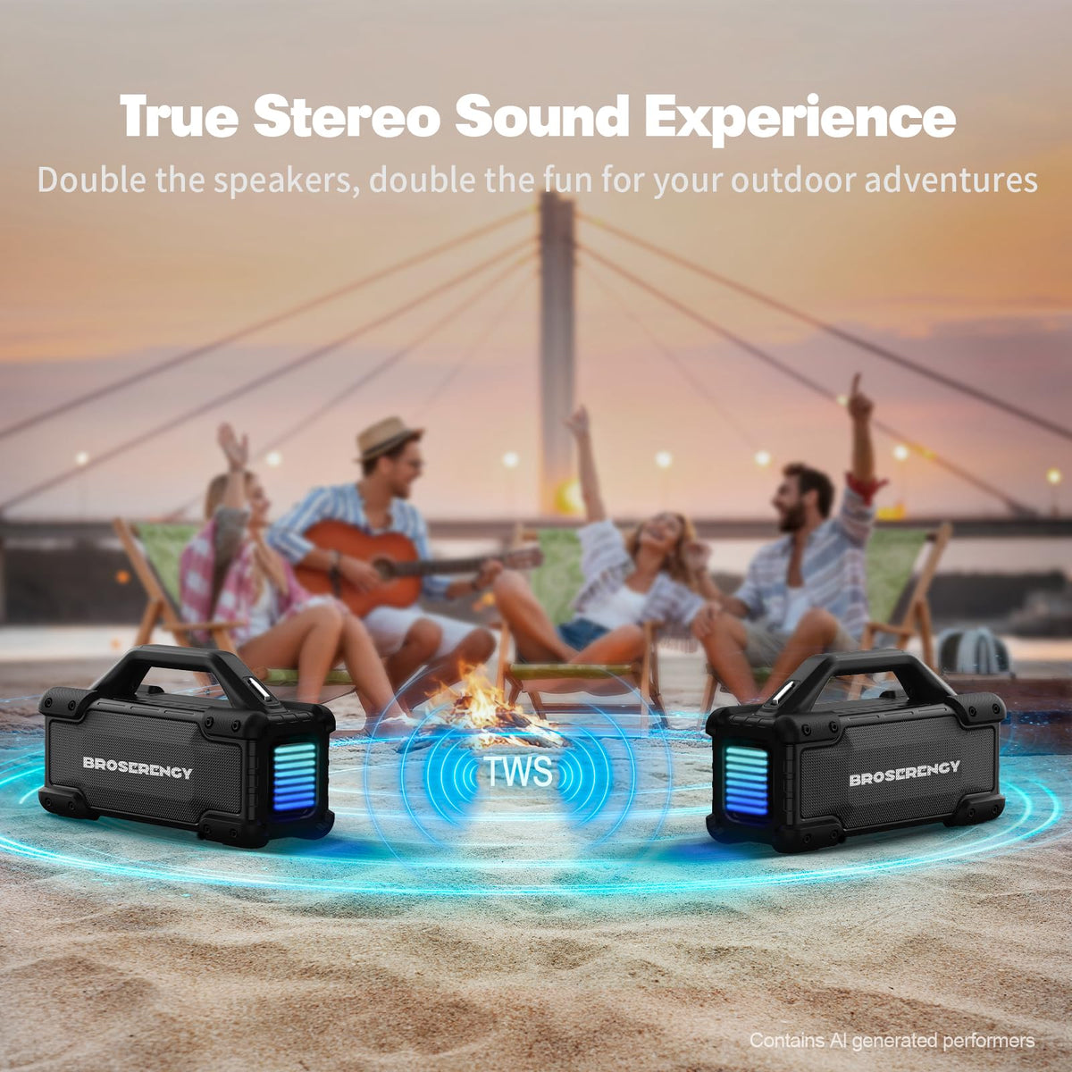 Black Portable Water Resistant Bluetooth Speaker D932680