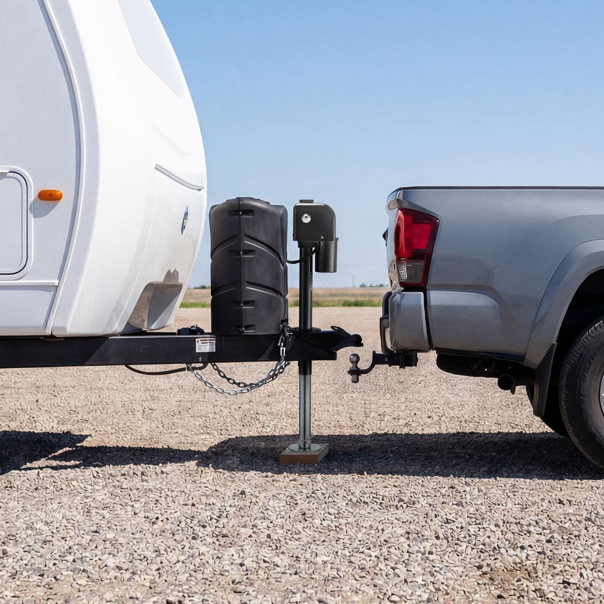 Electric Trailer Jack 7500 lbs Capacity 12V DC Black D390